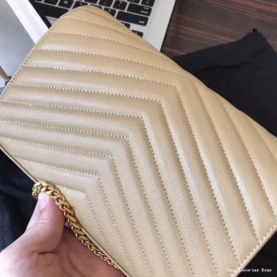 Tony Luxuries CHAIN CASSANDRE WALLET MATELASSÉ YSL 0714